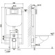 Инсталляция Ceruttispa CR557+CR05BK 9919 для унитаза с Черной матовой клавишей смыва