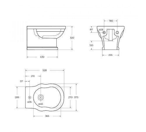 Биде BelBagno Boheme BB115BH подвесное Белое