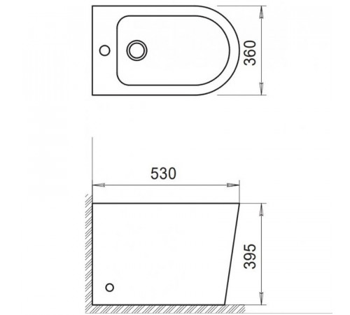 Биде BelBagno Flay-R BB1003B Белое