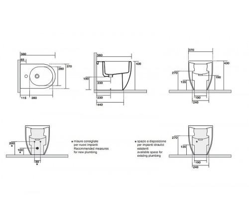 Биде Kerasan Flo 312201*1 Белое