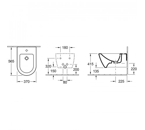 Биде Villeroy&Boch Subway 2.0 54000001 подвесное Альпийский белый