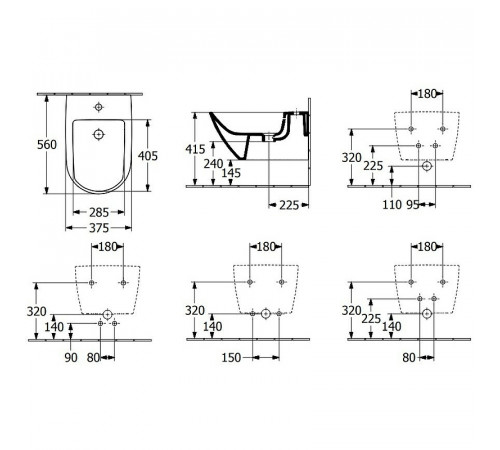 Биде Villeroy&Boch Subway 3.0 44700001 подвесное Альпийский белый