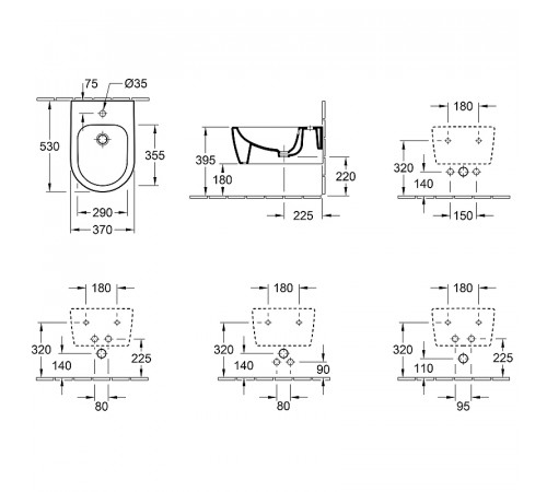 Биде Villeroy&Boch Avento 54050001 подвесное Альпийский белый