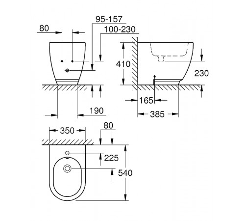 Биде Grohe Essence Ceramic 3957500H Альпин-белый