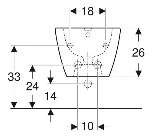 Биде Geberit Smyle Square 500.209.01.1 без крышки