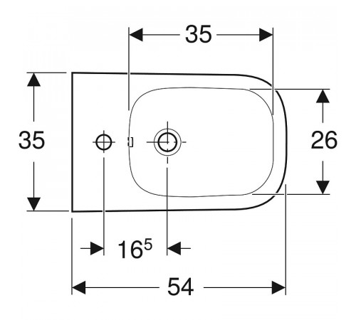 Биде Geberit Smyle Square 500.209.01.1 без крышки