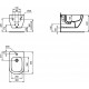 Биде Ideal Standard Tesi T3552V3 подвесное Черный шелк