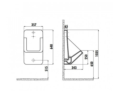 Писсуар Creavit TP640-00CB00E-0000 подвесной Белый