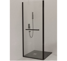 Душевая стенка RGW Z-060-3B 80 352206308-14 профиль Черный стекло прозрачное