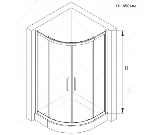 Душевой уголок RGW Classic CL-54 100х100 32095400-11 профиль Хром стекло прозрачное