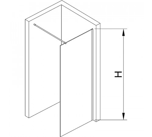 Душевая перегородка RGW Walk In WA-002 90 35100209-11 профиль Хром стекло прозрачное