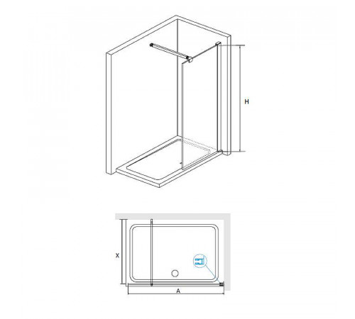 Душевая перегородка RGW Walk In WA-001 120 351000112-11 профиль Хром стекло прозрачное