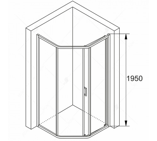 Душевой уголок RGW Passage PA-86 90х90 38088699-11 профиль Хром стекло прозрачное