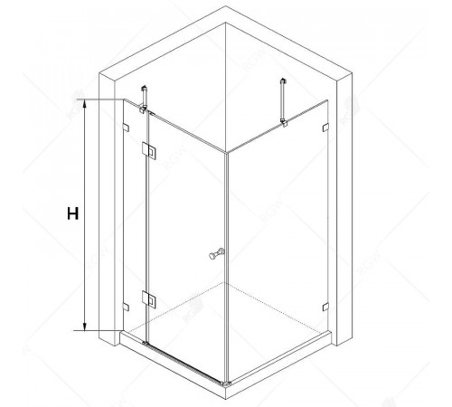 Душевой уголок RGW Hotel HO-044 120х100 350604402-11 профиль Хром стекло прозрачное