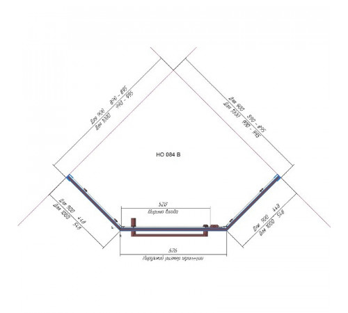 Душевой уголок RGW Hotel HO-084 90х90 350608499-21 профиль Хром стекло матовое-сатинат