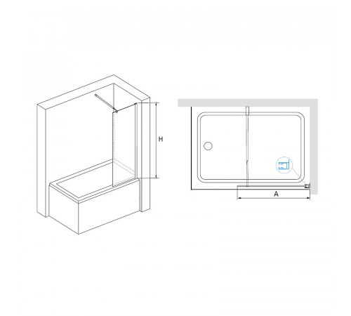Шторка на ванну RGW Screens SC-052 80x150 35115208-11 профиль Хром стекло прозрачное