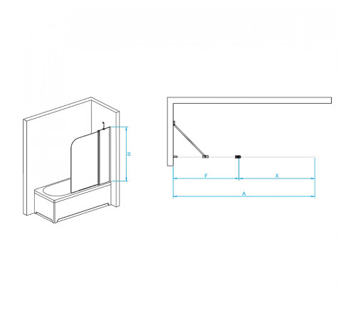 Шторка на ванну RGW Screens SC-011 120х140 351101112-11 профиль Хром стекло прозрачное
