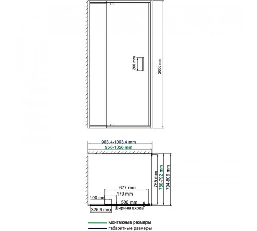 Душевой уголок WasserKRAFT Berkel 100x80 48P17 профиль Хром стекло прозрачное