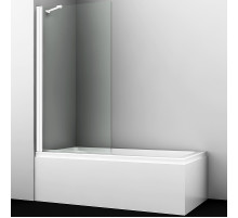 Шторка на ванну WasserKRAFT Berkel 80 48P01-80WFixed профиль Белый стекло прозрачное