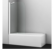Шторка на ванну WasserKRAFT Leine 80 35P01-80WHITEFixed профиль Белый стекло прозрачное
