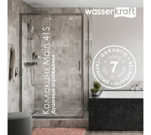 Душевой уголок WasserKRAFT Main 120x80 41S06 профиль Хром стекло прозрачное