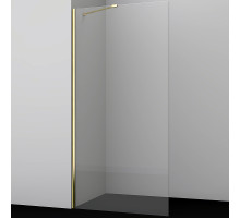 Душевая перегородка WasserKRAFT Aisch 100 55W44 профиль Матовое золото стекло прозрачное