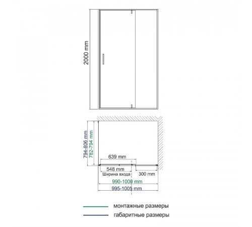 Душевой уголок WasserKRAFT Aisch 120x80 55P06 профиль Матовое золото стекло прозрачное