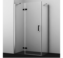 Душевой уголок WasserKRAFT Aller 120х90 L 10H07LBLACK профиль Хром стекло прозрачное