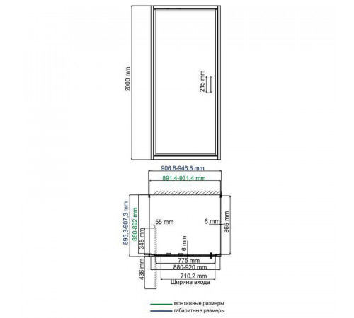 Душевой уголок WasserKRAFT Salm 90x90 27I43 профиль Хром стекло прозрачное