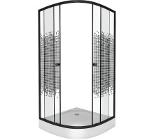 Душевой уголок Niagara Eco 90x90 NG-007-14 Black профиль Черный стекло с рисунком