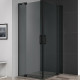 Душевой уголок Cezares Slider 100x80 SLIDER-AH-2-70/80-90/100-GRIGIO-NERO профиль Черный матовый стекло тонированное