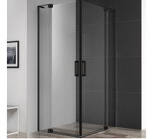 Душевой уголок Cezares Slider 90x90 SLIDER-A-2-80/90-C-NERO профиль Черный матовый стекло прозрачное