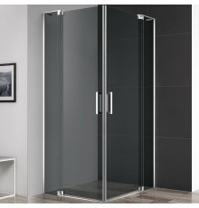 Душевой уголок Cezares Slider 90x110 SLIDER-AH-2-80/90-100/110-GRIGIO-Cr профиль Хром стекло тонированное