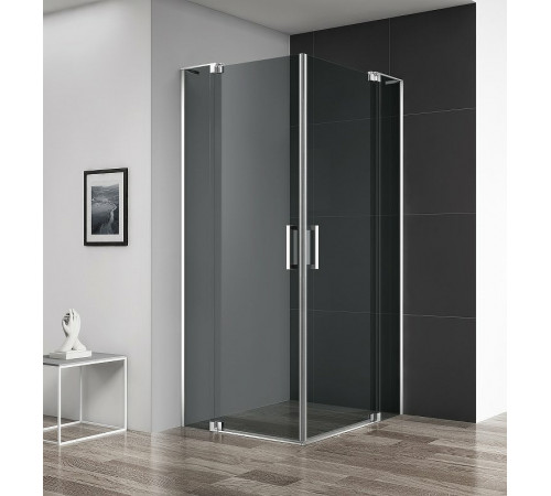 Душевой уголок Cezares Slider 90x110 SLIDER-AH-2-80/90-100/110-GRIGIO-Cr профиль Хром стекло тонированное