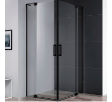 Душевой уголок Cezares Slider 80x80 SLIDER-A-2-70/80-C-NERO профиль Черный матовый стекло прозрачное