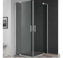 Душевой уголок Cezares Slider 100x80 SLIDER-AH-2-70/80-90/100-GRIGIO-Cr профиль Хром стекло серое