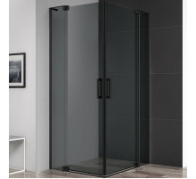 Душевой уголок Cezares Slider 90x110 SLIDER-AH-2-80/90-100/110-GRIGIO-NERO профиль Черный матовый стекло тонированное