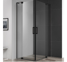 Душевой уголок Cezares Slider 90x80 SLIDER-AH-2-70/80-80/90-C-NERO профиль Черный матовый стекло прозрачное