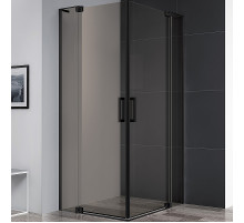 Душевой уголок Cezares Slider 110x80 SLIDER-AH-2-70/80-100/110-BR-NERO профиль Черный матовый стекло бронзовое