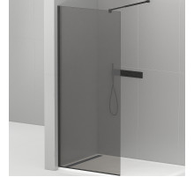 Душевая перегородка Cezares Liberta 90 LIBERTA-L-1-90-GR-NERO профиль Черный матовый стекло серое