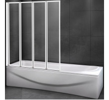 Шторка на ванну Cezares Relax 80 RELAX-V-4-80/140-C-Bi профиль Серый стекло прозрачное