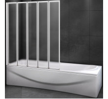 Шторка на ванну Cezares Relax 120 L RELAX-V-5-120/140-P-Bi-L профиль Серый стекло рифленое