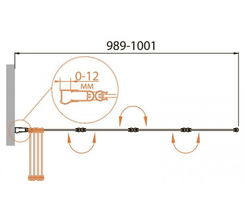 Шторка на ванну Cezares Relax 100x140 RELAX-V-4-100/140-C-Bi профиль Жемчужно-серый стекло прозрачное