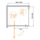 Душевой уголок Cezares Molveno 100x80 MOLVENO-AH-1-100/80-C-Cr-IV профиль Хром стекло прозрачное
