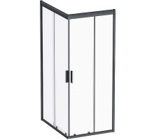 Душевой уголок AM.PM Gem 100х80 W90G-404-100280-BT профиль Черный матовый стекло прозрачное