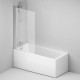 Шторка на ванну AM.PM Gem 80 W90BS-D080-140CT профиль Хром стекло прозрачное