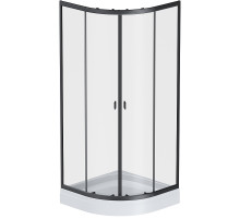 Душевой уголок AM.PM X-Joy Twin Slide 80х80 W88G-205-080BT64 профиль Черный матовый стекло прозрачное
