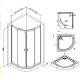 Душевой уголок AM.PM X-Joy Twin Slide 90х90 W88E-205-090BT64 профиль Черный матовый стекло прозрачное