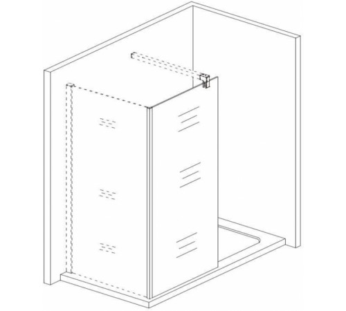 Душевая стенка WeltWasser WW400 70B 10000009938 профиль Хром стекло прозрачное