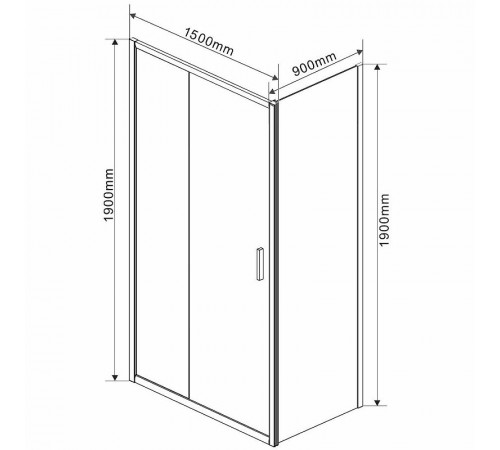 Душевой уголок Vincea Garda 150x90 VSR-1G9015CLGM профиль Вороненая сталь стекло прозрачное